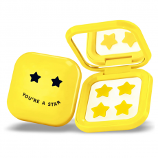 Biovene Barcelona PIMPLE STAR PATCHES & MIRROR CASE Yellow Pimple Patches - Anti-Blemish Stars 32 Patches